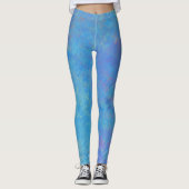 Schönes Cerulean Blue Marble Muster Leggings (Vorderseite)