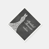 Schönes Chalkboard Brautparty Napkin Serviette (Ecke)