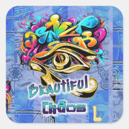 Schönes Chaos, 3x3 Quadratischer Aufkleber