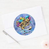 Schönes Chaos, rund Runder Aufkleber (Umschlag)