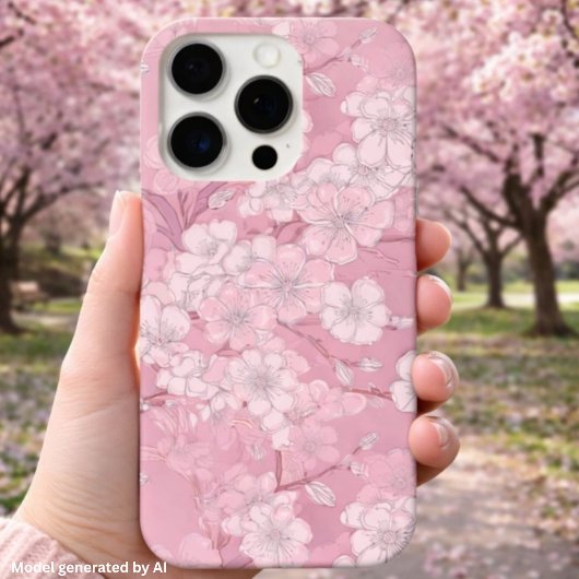 Schönes Cherry Blossom Design - Rosa Blume Case-Mate iPhone Hülle