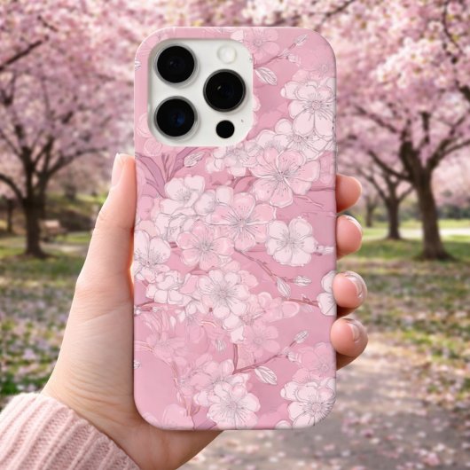 Schönes Cherry Blossom Design - Rosa Blume Case-Mate iPhone Hülle