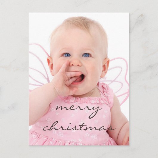Schönes Chic Baby Foto Frohe Weihnachten (Vorderseite)