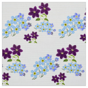 Schönes Chic Elegante Vergessen-Me-Nicht-Blumenmus Stoff