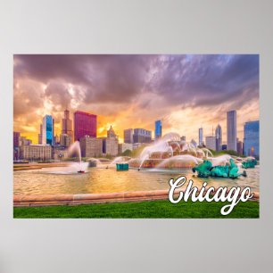 Schönes Chicago, Illinois, Vereinigte Staaten Poster