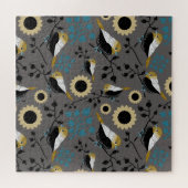 Schönes Chickadee Songbird Pattern Puzzle (Horizontal)