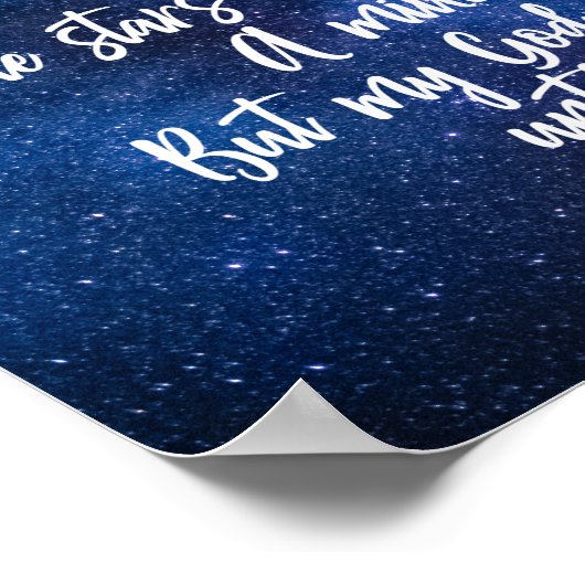 Schönes Christliches Gebet Stars Night Sky Gedicht Poster (Ecke)