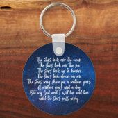 Schönes Christliches Gedicht der Gebetsstars Schlüsselanhänger (Rückseite)