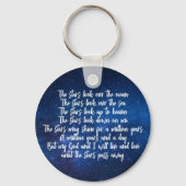 Schönes Christliches Gedicht der Gebetsstars Schlüsselanhänger (Rückseite)