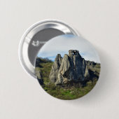 Schönes Cliffs Foto Rund Abzeichen Button (Vorne & Hinten)