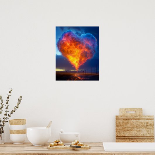 Schönes Cloud Heart Poster (Küche)