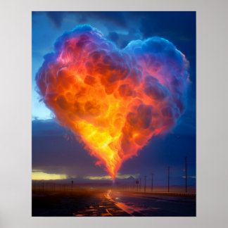 Schönes Cloud Heart Poster