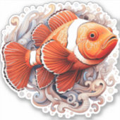 Schönes Clownfischdesign Aufkleber (Vorderseite)