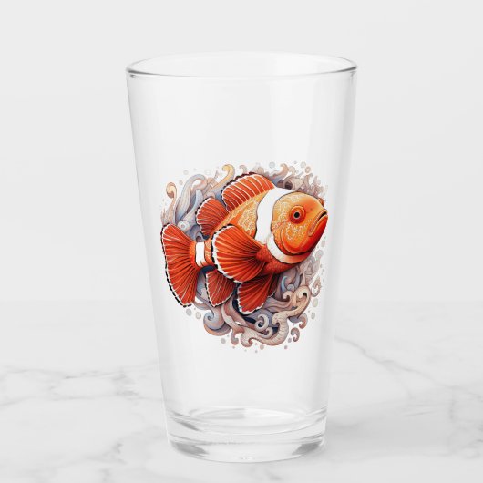 Schönes Clownfischdesign Glas (Vorderseite)