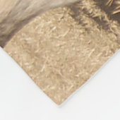 Schönes Clydesdale Pferde Pflügen - Teamarbeit Fleecedecke (Ecke)