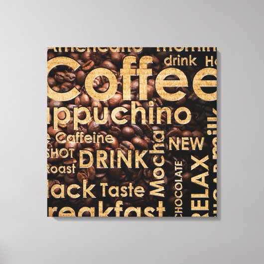 Schönes Coffee Espresso Design Leinwanddruck (Vorderseite)
