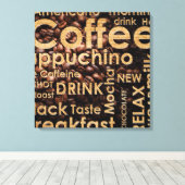 Schönes Coffee Espresso Design Leinwanddruck (Insitu (Holzboden))