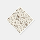 Schönes Coffee Espresso Design Serviette (Ecke)