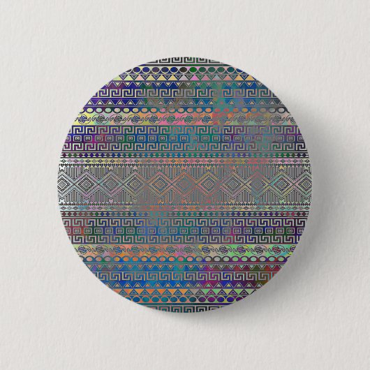 Schönes, cooles Aztec geometrisches Muster Button (Vorderseite)
