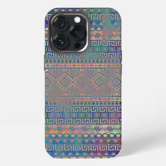 Schönes cooles Aztec geometrisches Muster C iPhone Hülle (Hinten)