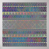 Schönes, cooles Aztec geometrisches Muster Poster (Vorne)