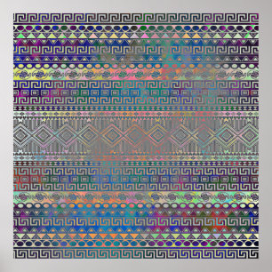Schönes, cooles Aztec geometrisches Muster Poster