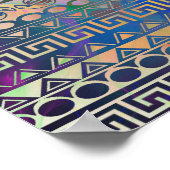 Schönes, cooles Aztec geometrisches Muster Poster (Ecke)