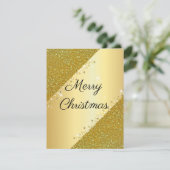 Schönes, Cooles, perfektes Gold Funkelnd Feiertagskarte (Stehend Vorderseite)