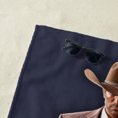 Schönes Cowboy Navy Blue & Brown Beach Handtuch (Beispiel)