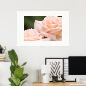 Schönes Creme Rose Poster (Heimbüro)