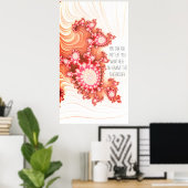 Schönes cremefarbenes Fraktal Kunst, Dichtung und Poster (Heimbüro)