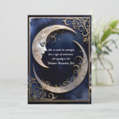 Schönes Crescent Moon Halloween-Party Einladung (Stehend Vorderseite)