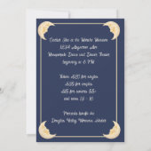 Schönes Crescent Moon Halloween-Party Einladung (Rückseite)