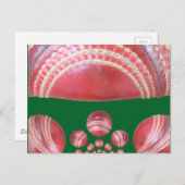 Schönes Cricket Ball Art Design Postkarte (Vorne/Hinten)