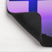 Schönes Cross Lila Sky Mousepad (Ecke)