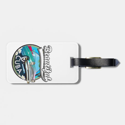 Schönes Cuba Retro Logo. Gepäckanhänger (Rückseite horizontal)