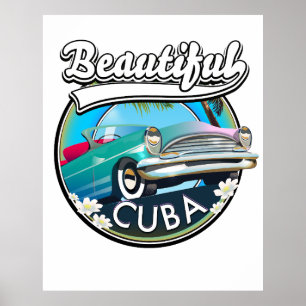 Schönes Cuba Retro Logo. Poster