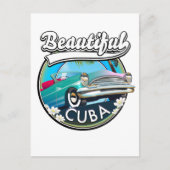 Schönes Cuba Retro Logo. Postkarte (Vorderseite)