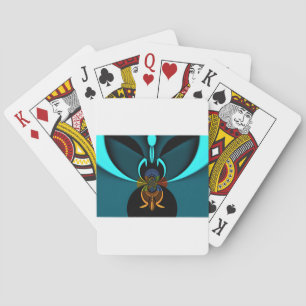 Schönes Cyan-Abstraktes-Kunst-Druck Spielkarten