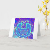 Schönes cyan-blaues Kaleidoskop-Vektordesign Karte (Gelbe Blume)