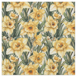 Schönes Daffodielgelb Nahtloses Muster Stoff