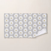 Schönes Daisy-Blume-Muster auf Light Grau Badhandtuch Set (Handtuch)