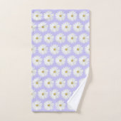 Schönes Daisy-Blume-Muster auf Light Periwinkle Badhandtuch Set (Handtuch)