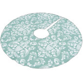 Schönes Damastmuster Polyester Weihnachtsbaumdecke (Schrägansicht)