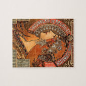 Schönes Damenprofil - Mucha Puzzle (Horizontal)