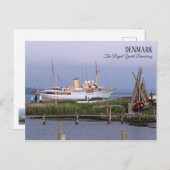 Schönes Dänemark, die Royal Yacht Postcard! Postkarte (Vorne/Hinten)