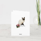 Schönes das Blumen Rosa und Gold danken Ihnen zu Dankeskarte (Rückseite)