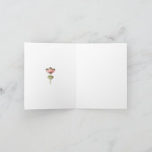 Schönes das Blumen Rosa und Gold danken Ihnen zu Dankeskarte (Innenseite)