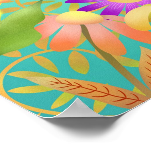 Schönes Day Aqua Poster (Ecke)