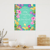 Schönes Day Aqua Poster (Küche)